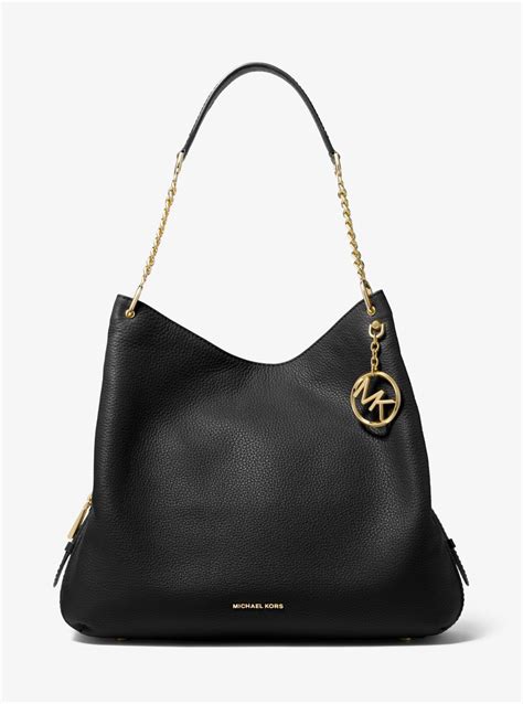 lillie soft lg leather michael kors purse|Michael Kors Black Lillie Large Pebbled Leather Shoulder Bag.